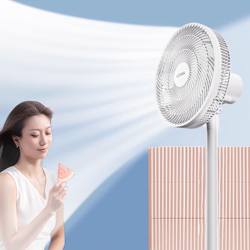 KONKA Low-Noise 10-Blade Standing Floor Fan CN plug (adapter included)