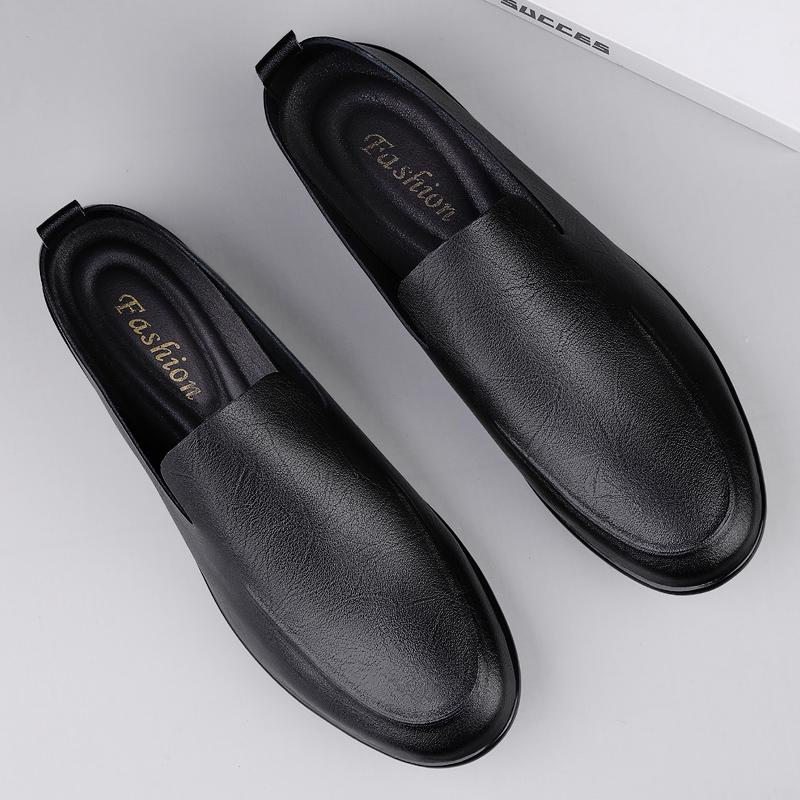 Spring Autumn  Men'S Leather Casual Shoes Soft Soled Comfortable Anti Slip Driving Shoes Simple Men'S Loafers