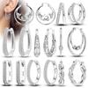 Original 925 Silver Earrings Sparkling Minimalist Heart Hoop Earrings For Women Female Party Fine Earring Jewelry Gifts