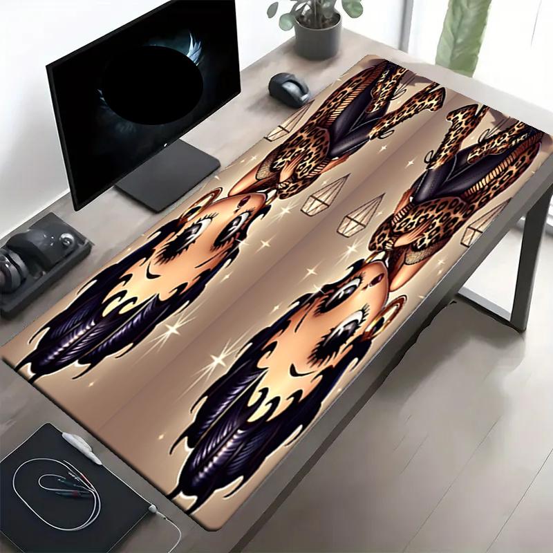 doll Print Mouse Pad, Anti‑Slip Desktop keyboard Mat, for PC Laptop Gaming Working Daily Use, Cool Festival Surprise Gift