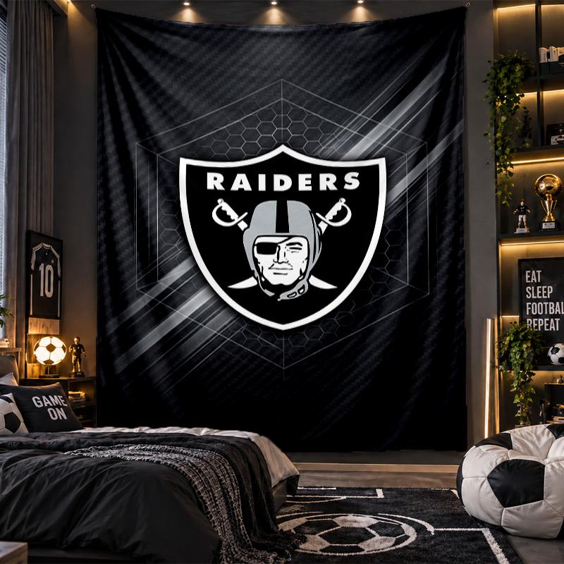 Wandbehang Tapisserie Las Vegas Raiders Drucktuch für Wohnzimmer Schlafzimmer Heimdekoration