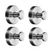 2/4Pcs Reusable Wall Mount Stainless Steel Suction Cup Hooks Waterproof Hangers for Home Office Bathroom