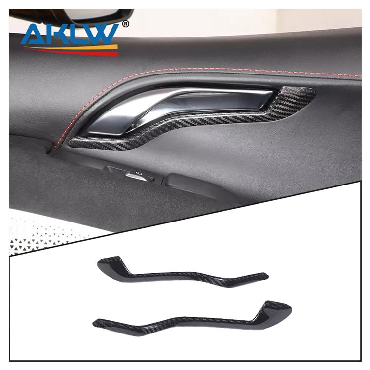 Factory Whole Sale True Carbon Fiber Door Handle Decorative Frame for Lotus Emira 2021 2022 2023 Interior Tuning Styling Parts