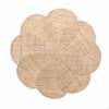 Runde Blumen-Platzmatte Ramiefaser Beige Weidenkorb Platzmatte
