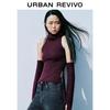 UR Women's Slim-Fit High-Neck Sleeveless Knit Top with Arm Warmers