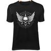Winged Skull Badge III T-Shirt – Spiked Halo, Gothic Military Insignia