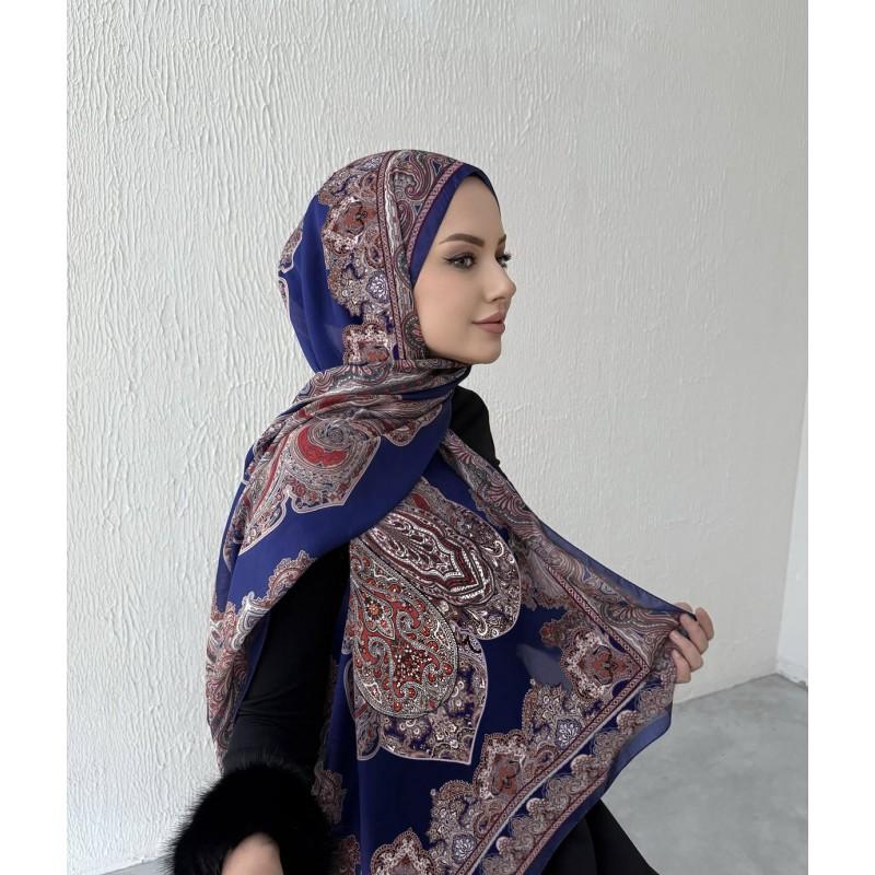 Gradient Chiffon Scarf Lightweight Breathable Wrap Shawl Women UV Protection Head Cover