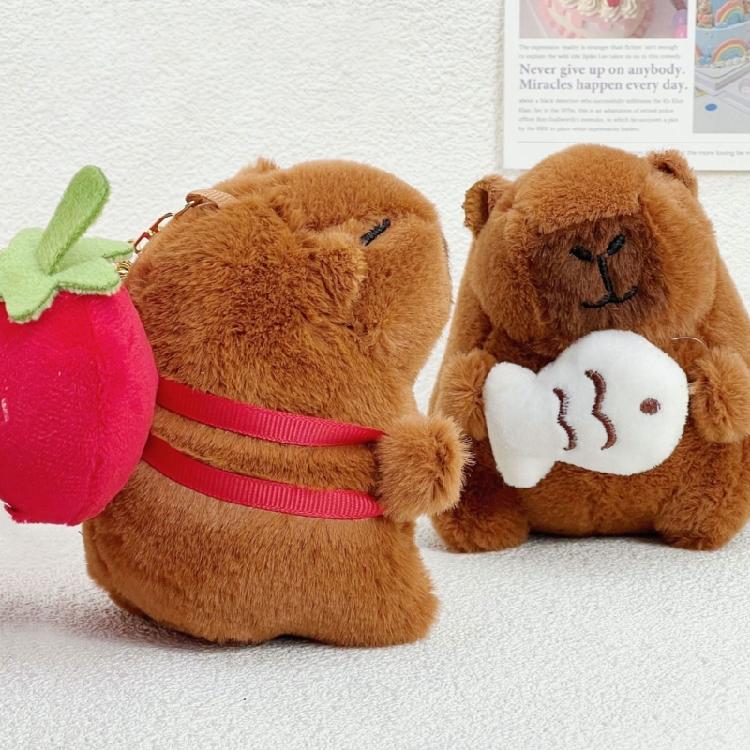Capybara Plush Keychain Bag Decoration Bags Pendant Lucky Charm Keyring Purse Accesories Designed For Adults