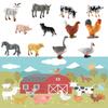 Educational Farm Animal Toy Set For Kids, 12 Miniature Figures Included