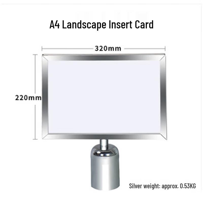 Stainless Steel Queue Line Barrier Sign Holder