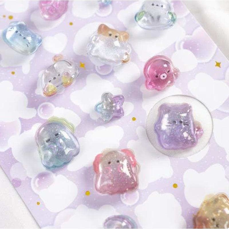 2026 Hot New 3D Embossed Fun Acrylic Diamond Stickers for Children's DIY Decorative Embossed Fun Stickers