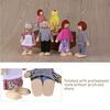 Wooden Happy Family Dressed Puppet Flexible Joints Doll Kids Toy Birthday Gift