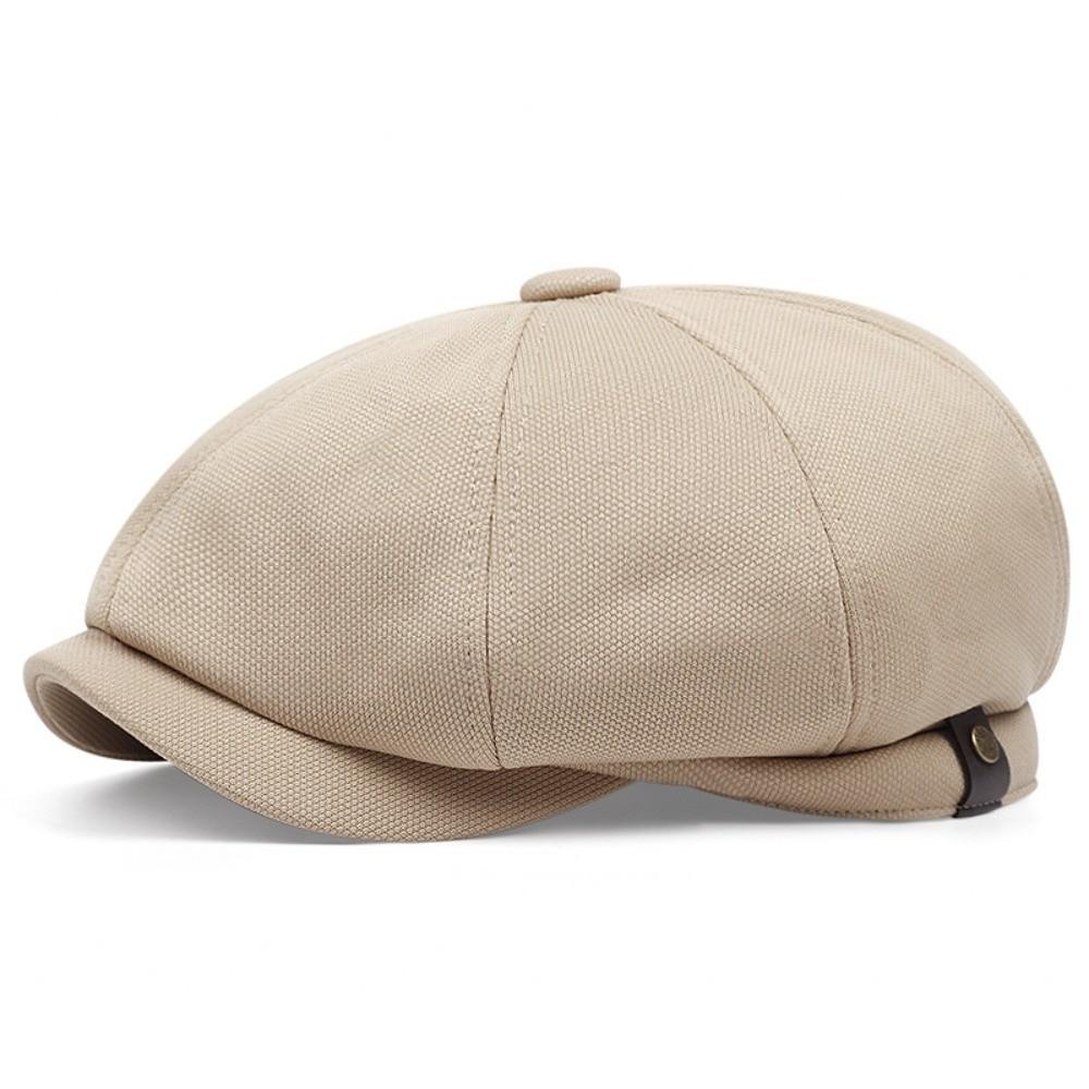 

Lightweight Patchwork Newsboy Cap Vintage Octagonal Beret Outdoor Streetwear Dress-up бежевий
