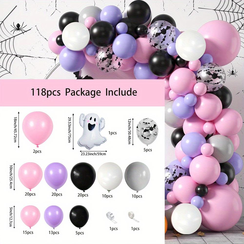 

118 Pieces Halloween Balloon Arch Set for Halloween Party Birthday Party Anniversary and Bar/Bat Mitzvah Ceremony Decoration Other