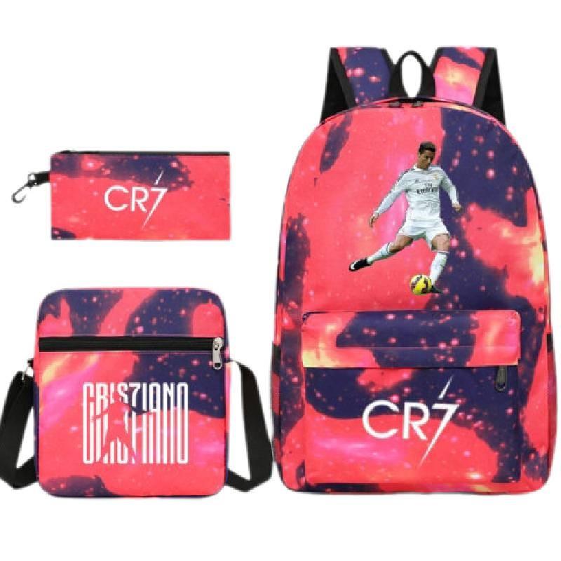 Cr7 Children's Backpack Set With Breathable Comfortable Straps And Letter Print