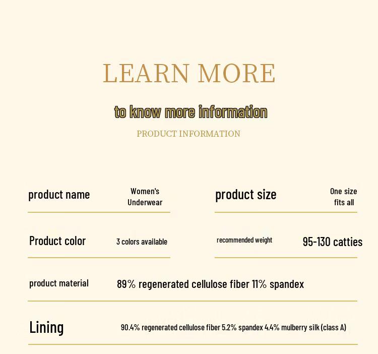 Yiershuang Women's Antibacterial Silk High-Waist Briefs