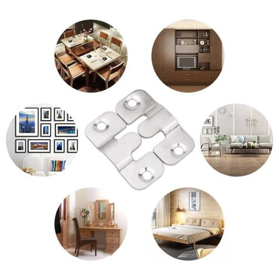 1 Wall Load-capacity Mounting Bracket Picture Pair Easy to Install Black