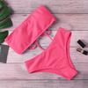 Damen Zweiteiliger Mode Bandeau Bikini Mit Gepolsterten Cups Und Ohne Bügel Badeanzug
