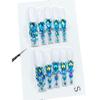 Handmade Full Rhinestone Press-On Nails Long Water Pipe Style French Design Sparkly Starry Sky Women