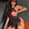 New Sexy Lingerie for Women Hollowed Out and Sexy Lingerie Antique Style Mesh Clothing Tassel Jumpsuit