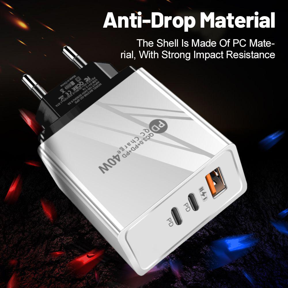 Universal Power Adapter Charger 1U+2PD - Compatible with US, EU, UK Standards