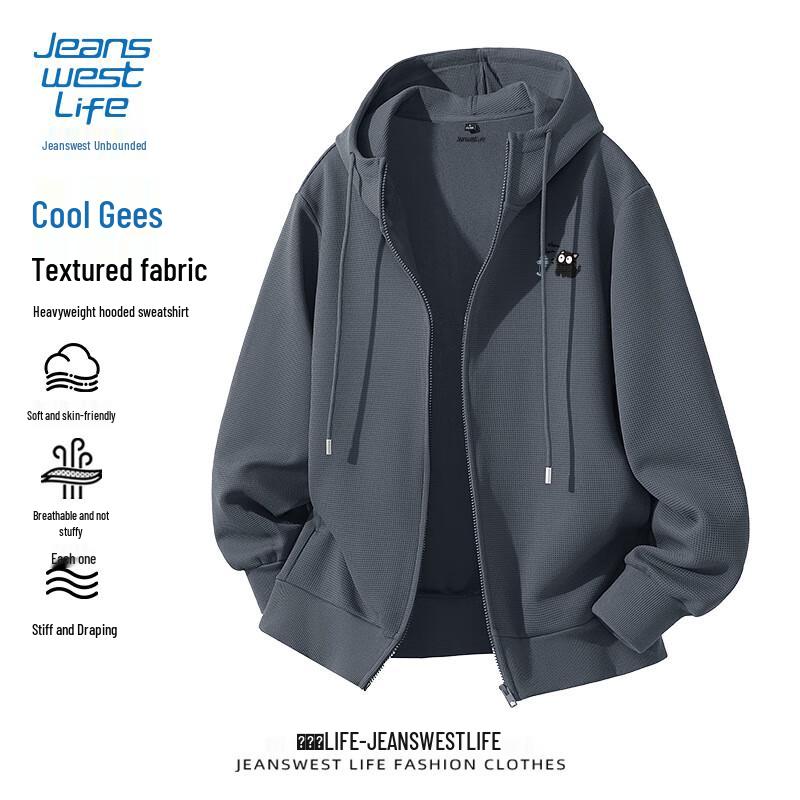 

Jeanswest Life Men s Casual Hooded Cardigan Jacket 3XL