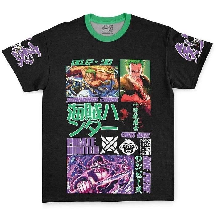 

One piece Zoro anime manga casual T-shirt shirt sports short sleeve polyester de S