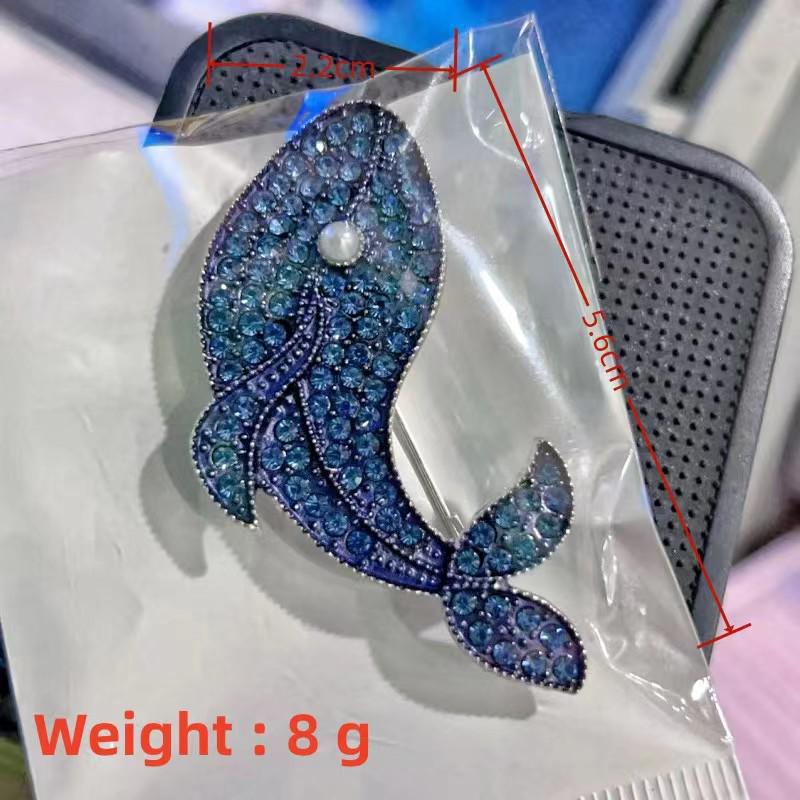 European & American Rhinestone Retro Gypsophila Eight-Pointed Star Brooch for Sweaters & Scarves