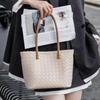 Cowhide Bag Woven New Niche Design Tote Bag Large Capacity Women's Leather Underarm Commuter Women's Bag