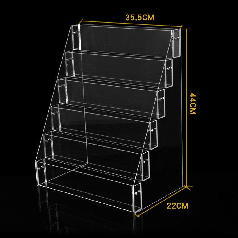 2-6 Tier Acrylic Book Display Stand Desk Bookshelf Newspaper Holder Magazine Rack Finishing Display Shelf Storage Rack Organizer
