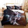 Cartoon Astronaut Duvet Cover Twin King Galaxy Bedding Set Outer Space Planet Star Quilt Cover for Kids Boys Girls Bedroom Decor