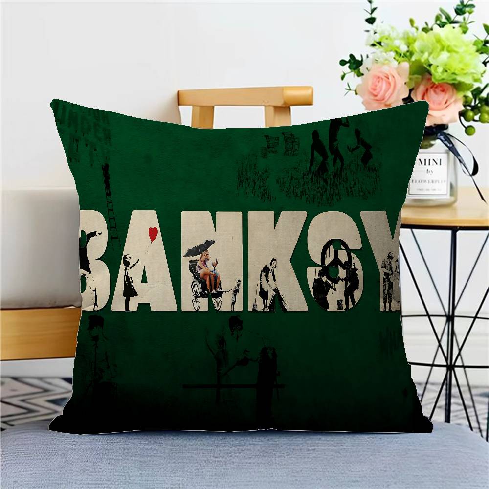 Artist B-Banksy Cushion Cover Pillow Cover Decor Pillowcase Printed Cushion Case for Couch