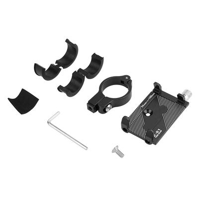 Aluminiumlegering Verstelbare Fietsstuur Telefoonclip Fiets Smartphone Houder Stand Zwart