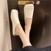 2025 Summer New Cool Slippers Simple Square Head Versatile Soft Sole Bag Head Half Slippers Casual Lazy Shoes