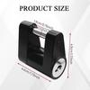 Trailer Tongue Coupler Lock, Trailer Hitch Lock, Dia 1/4 Inch, 3/4 Inch Span Black Hitch Coupler Arm Padlock with Keys, Heavy Duty Zinc Alloy Tongue