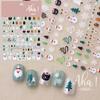 Christmas Sticker Nail Decal Winter Snowflake Cartoon Santa Bird New Year Nail Design Decoration for Kids Women