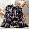 Name Black White Personalized Text Blanket Gift Personalized Blanket Durable Comfort Suitable for Bedding Picnics Office Chair Living Room
