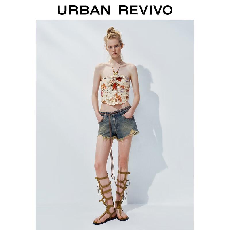 UR Women's Vintage Washed Denim Shorts