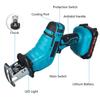 Blue Cordless Electric Reciprocating Saw with 1/2PC Li-ion Battery Wood Metal PVC Pipe Cutting Tool