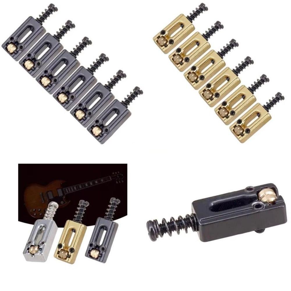 Adjustable Guitar Bridge Roller Saddles Black Gold Bridge Tremolo Saddles  Guitar Parts