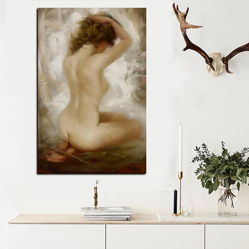 Abstract Portrait Modern Nude Woman Oil Painting On Canvas Art Sexy Female Lady Body Wall Picture for Living Room Cuadros