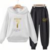 Autumn Football Star 3-12 Years Children Hoodie+Pants Suit Kid Sweatshirt 2Pcs Sets Boys Girls Trousers Toddler Tracksuits