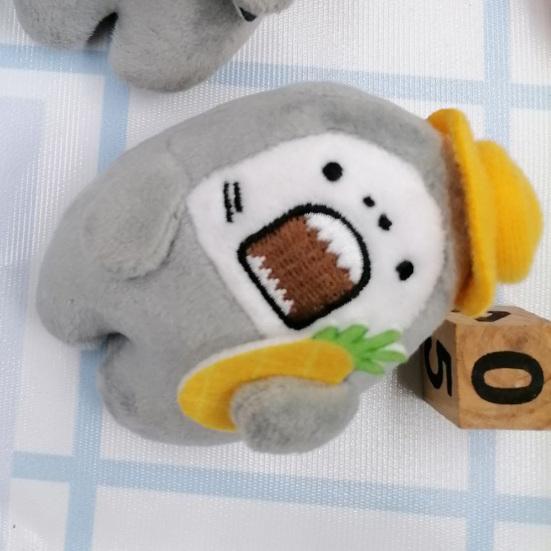 Plush Doll Pendant Multifunctional Anti-deform Various Styles Grumpy Shark Doll Keychain for Adults