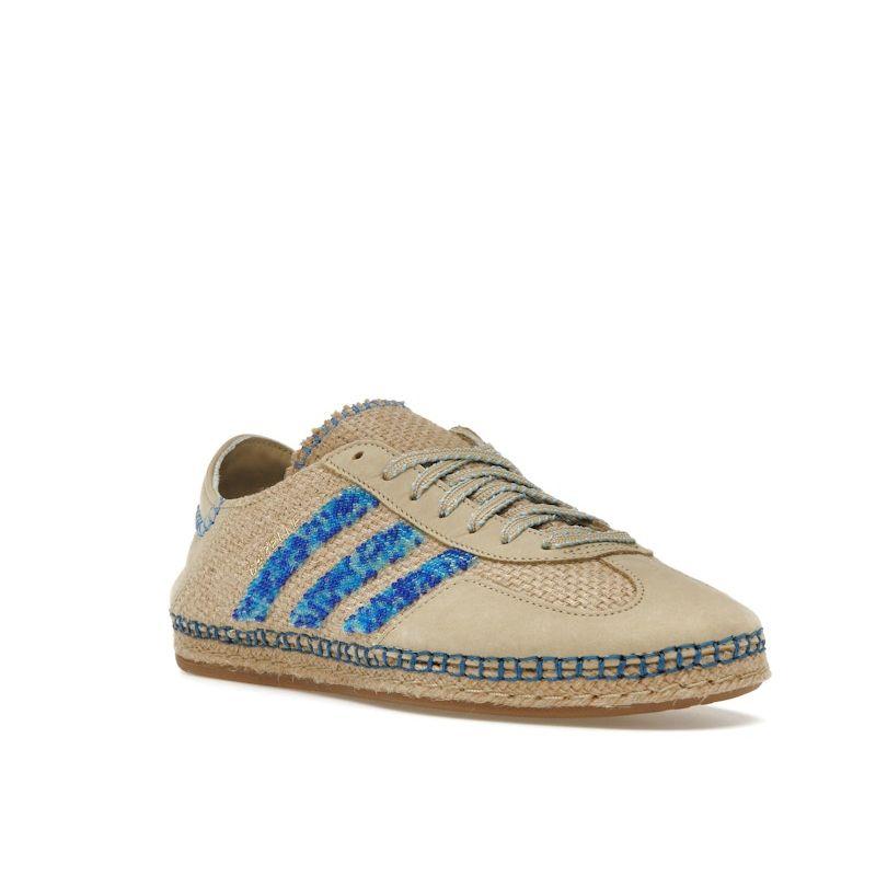 Adidas CLOT X Gazelle Linen Khaki Light Blue Unisex Sneakers Tan Blue-Bird IH3641