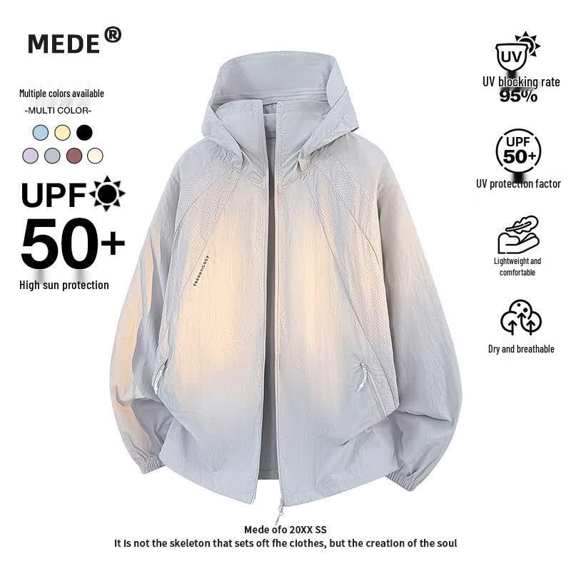 

MEDE Men s Ice Silk UPF100+ Sun Protection Hooded Jacket 2XL