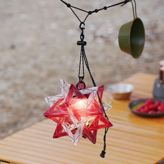 Outdoor Lamp Hanging Rope Adjustable Multi-purpose Reflective Rope Backpack Waist Tent Camping Lantern Hanging Cord with Rotary Hook