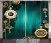 Antikke gjenstander Klokker Nøkler og kjeder Steampunk-inspirasjoner Illustrasjon Gardiner Stue Soverom Vindusgardiner Sett med 2 paneler