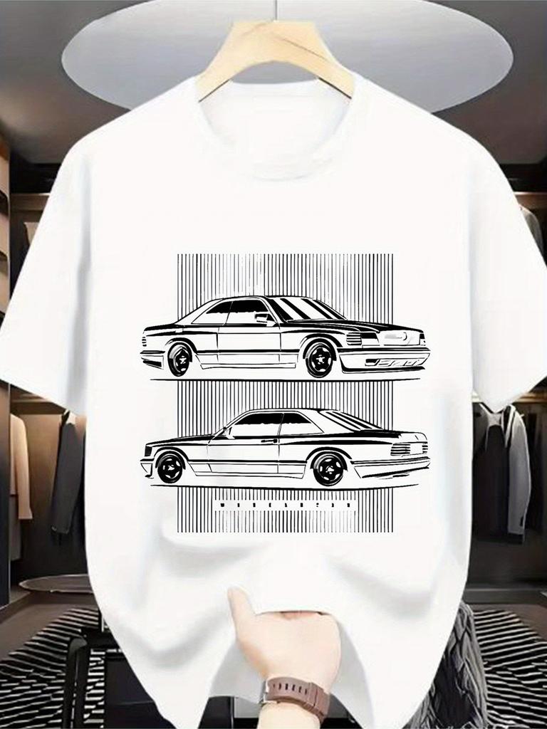 Car Graphic Vintage Men's Summer T-Shirt Casual Tshirts Tops O-neck short-sleeved Tee Unisex Ov