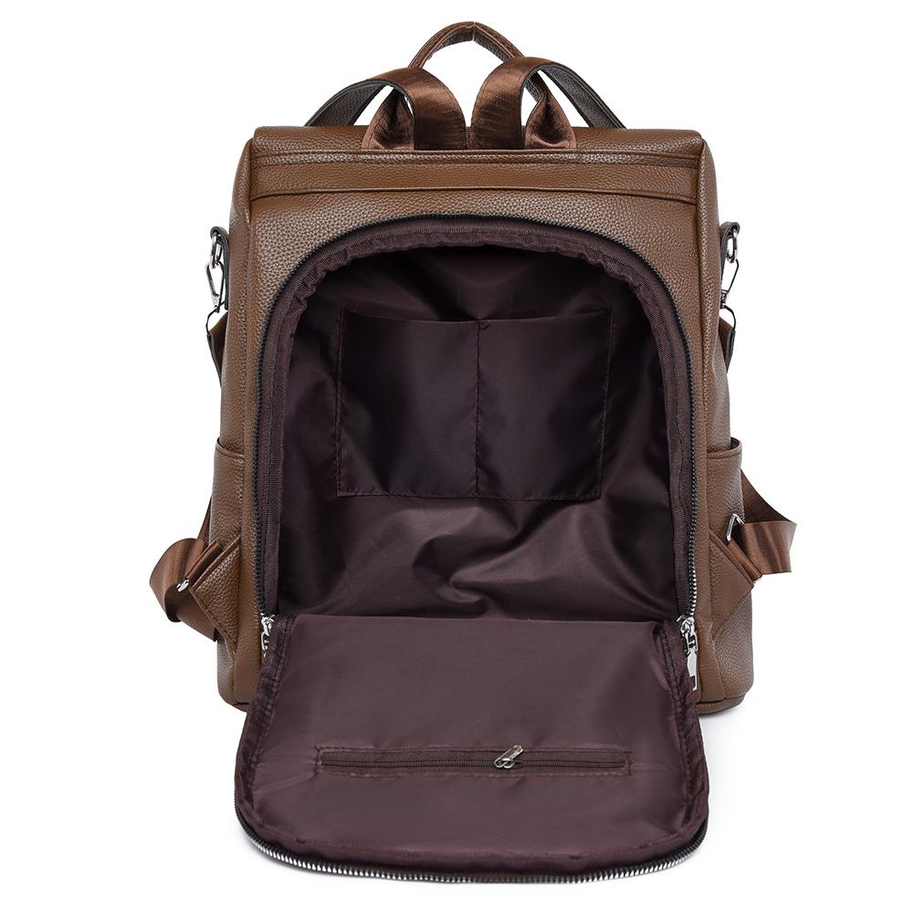 PU Backpack Women's Large Capacity Dual-Use Shoulder Bag Women's Outdoor Travel Backpack