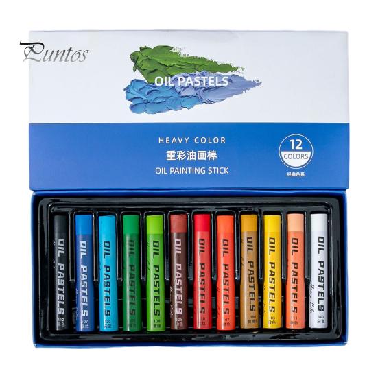 Multi Color Oil Pastels Water-soluble Pastel Set, Water-Soluble Painting Stick, High Heavy Texture Drawing Coverage Crayons, for Kids Art Supplies 12